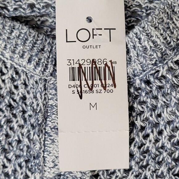 Loft Outlet Cardigan Sweater Open Knit Button Front Long Sleeve - Picture 7 of 12